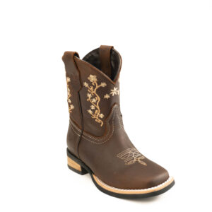 0187CDN Bota Caballo Dorado rodeo flores