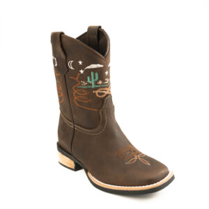 0189CDN Bota Caballo dorado niño rodeo