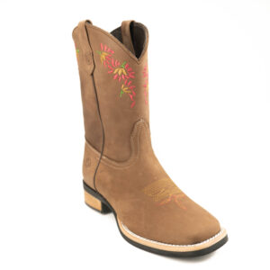 0221CDD Bota Caballo Dorado dama y juvenil rodeo flores