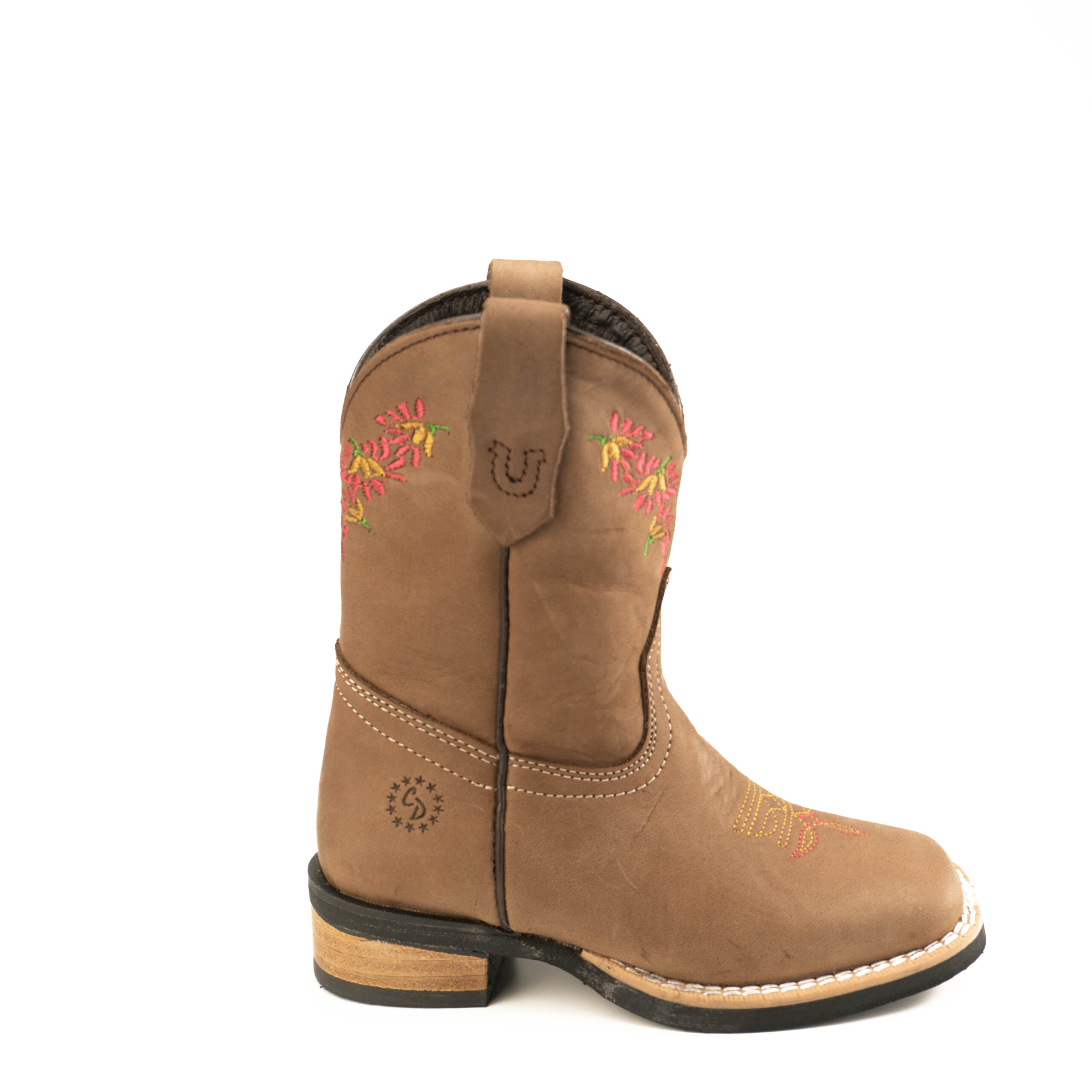 0198CDN Bota Caballo Dorado niña rodeo flores - Image 4