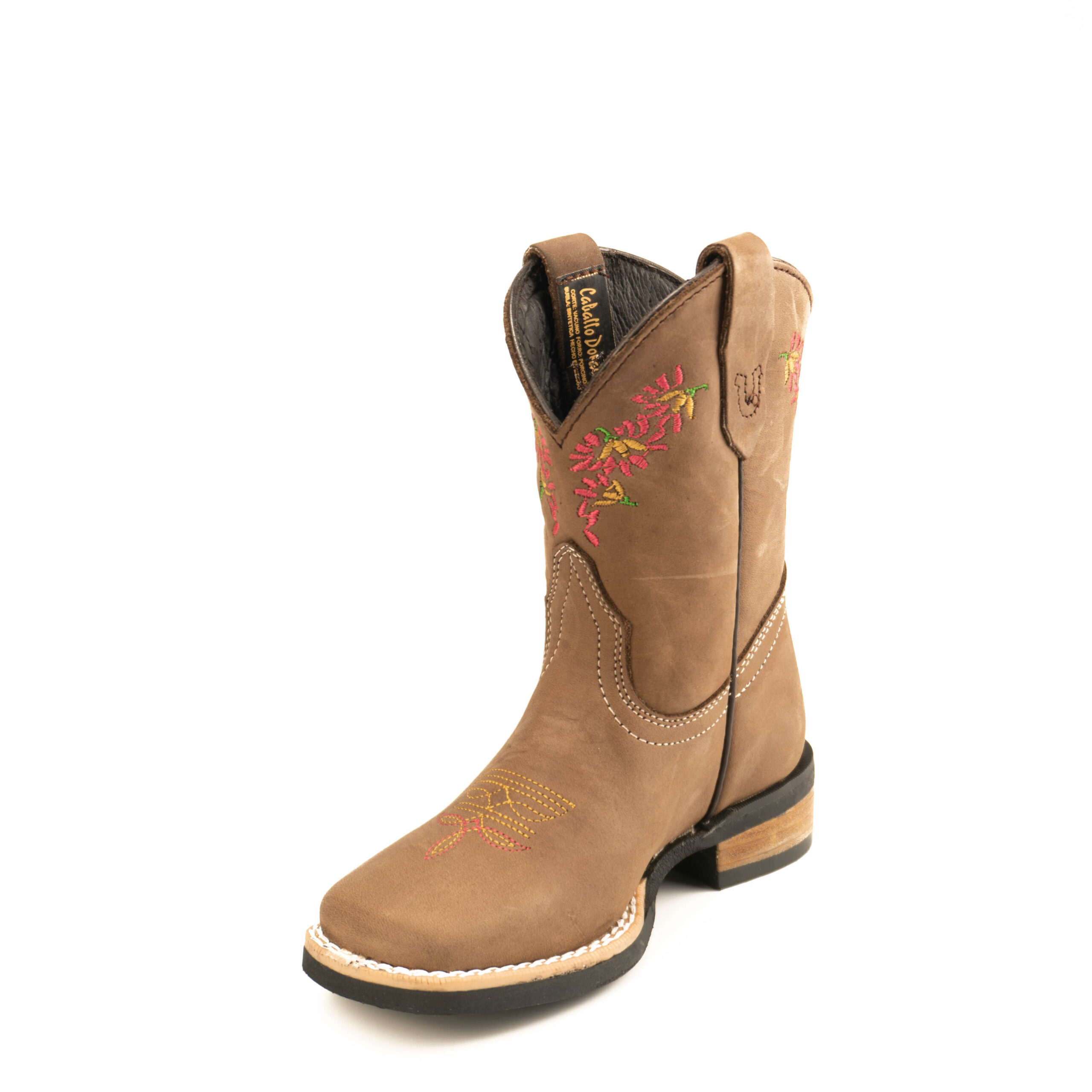 0198CDN Bota Caballo Dorado niña rodeo flores - Image 3