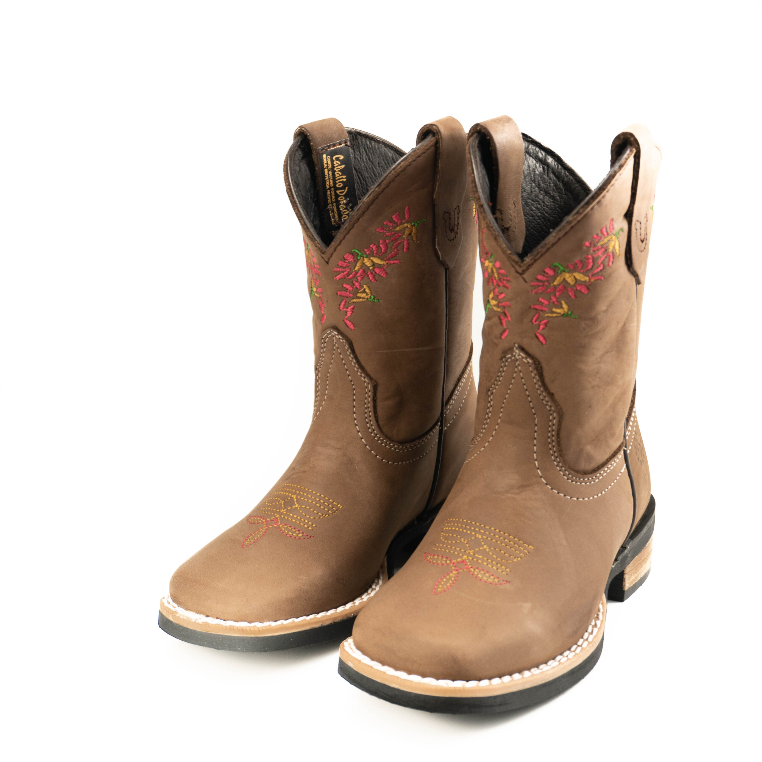 0198CDN Bota Caballo Dorado niña rodeo flores - Image 2